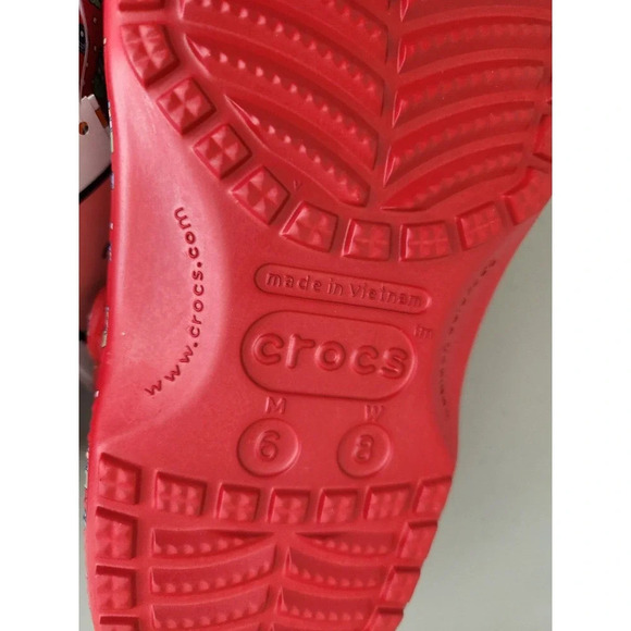 New CROCS Classic VINEYARD VINES Holiday Clog Size M6/W8 Red - Picture 7 of 10
